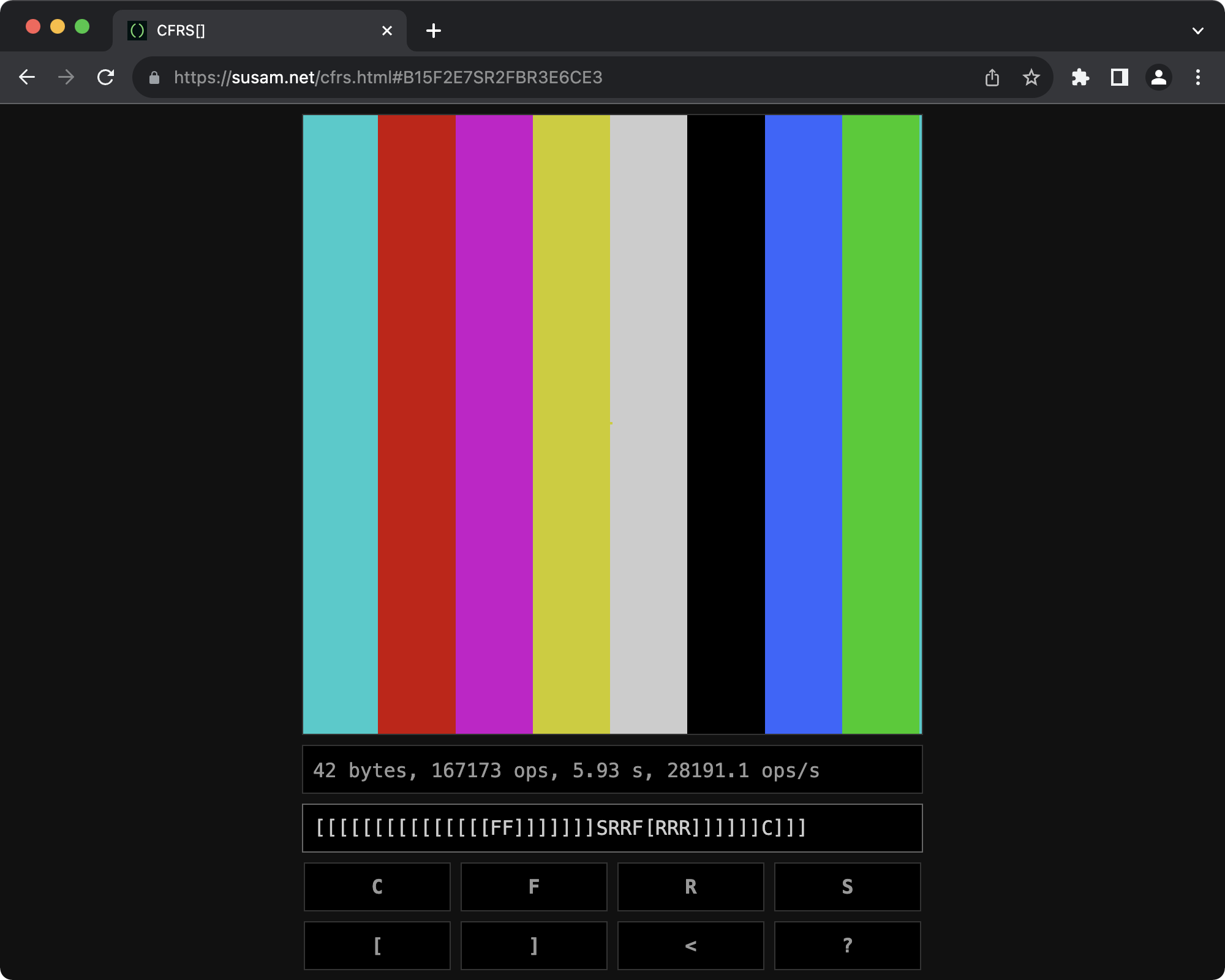 Screenshot of CFRS Brackets Colour Bars